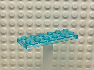 2x6 Plate, Lego® Part Number 3795 Trans-Light Blue Part LEGO® Trans-Light Blue: LIGHTER VARIANT  