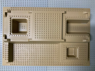 32x48 Raised LEGO® Baseplate w/ Level Front 51542 Dark Tan