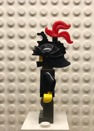 Fright Knights, Knight 1, Black Dragon Helmet, Red 3-Feather Plume, cas250 Minifigure LEGO®   