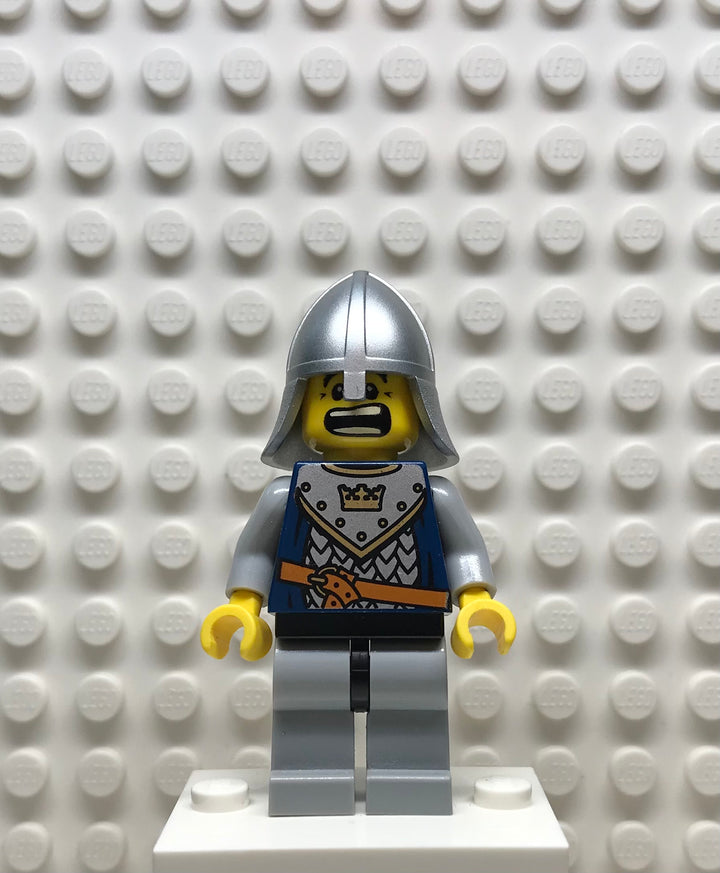 Fantasy Era, Crown Knight Scale Mail with Crown, Helmet with Neck Protector, Dual Sided Head, cas341