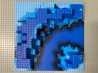 32x32 Raised Baseplate Canyon w/ Blue Underwater Pattern 6024px1 LEGO® Part LEGO®   