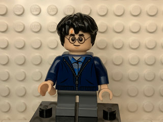 Harry Potter - Dark Blue Zip Up, Dark Bluish Gray Short Legs, hp153 Minifigure LEGO®   