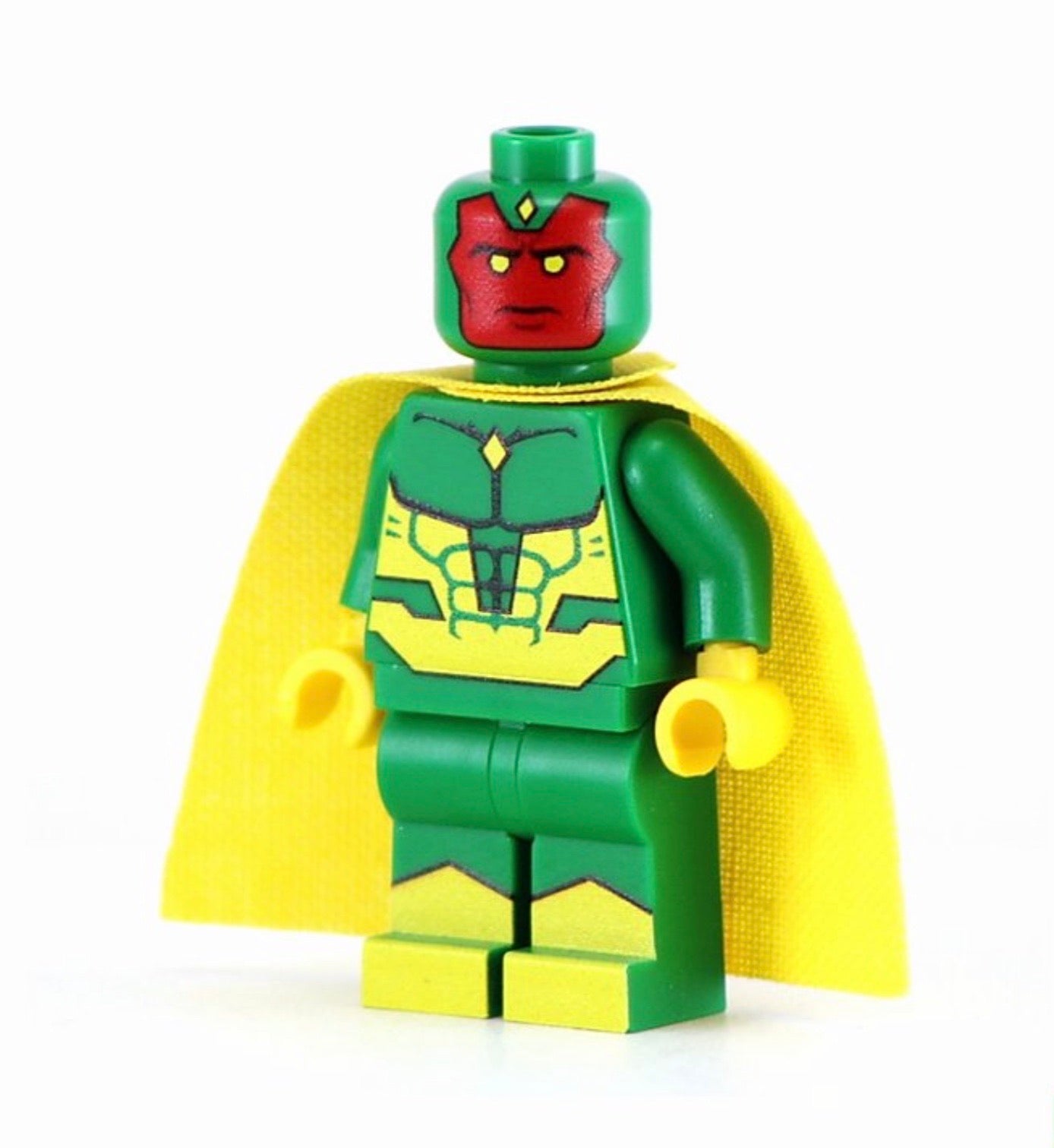 Vision Marvel Custom Printed LEGO Minifigure – United Brick Co.