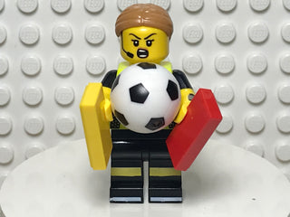 Football Referee, col24-1 Minifigure LEGO® Complete with stand and accessories  