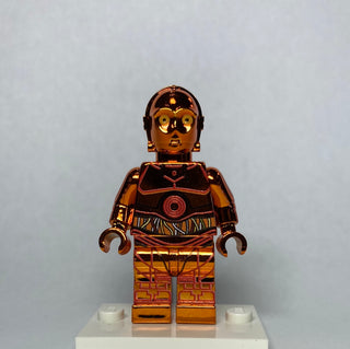 Protocol Droid Limited Edition Chrome Orange Custom Printed & Inspired Lego Star Wars Minifigure Custom minifigure BigKidBrix   