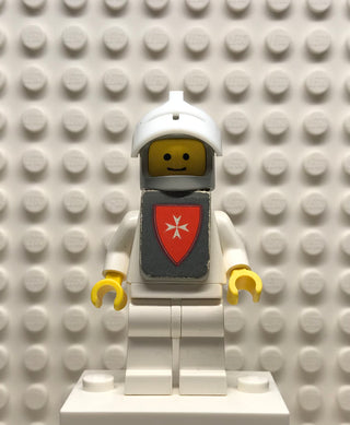 Classic Yellow Castle Knight White Cavalry - with Vest Stickers, cas083s Minifigure LEGO®   