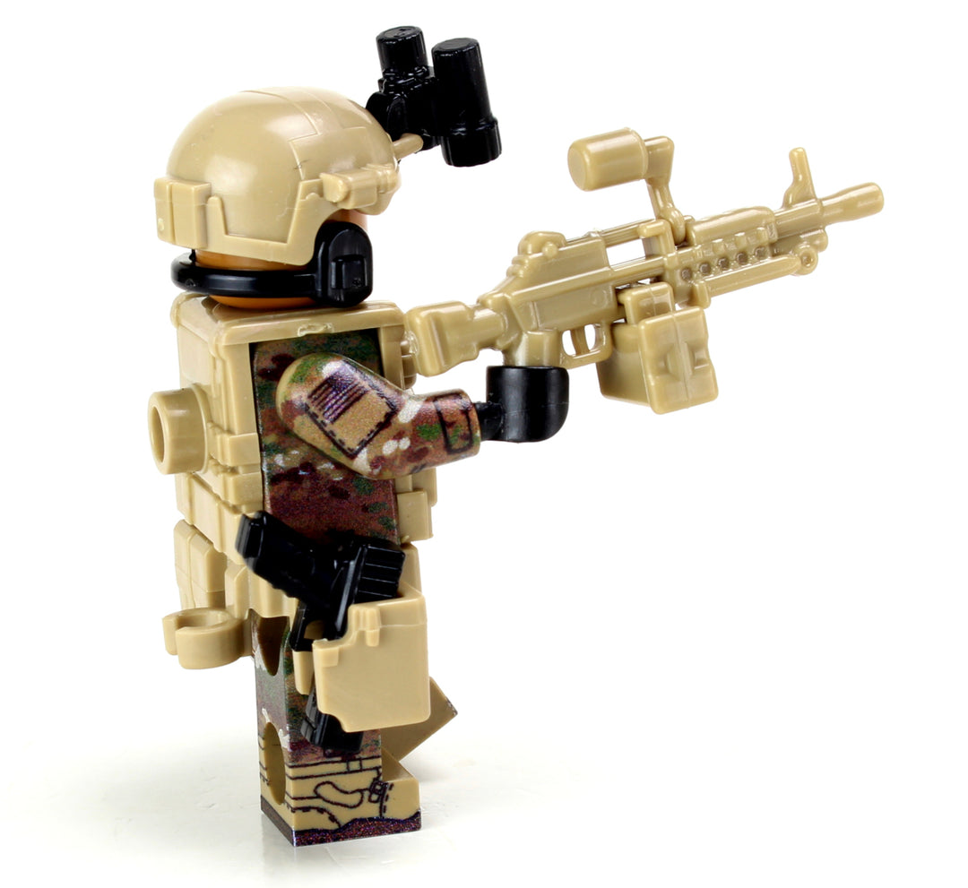  Battle Brick African American Special Forces Soldier Custom  Minifigure : Toys & Games