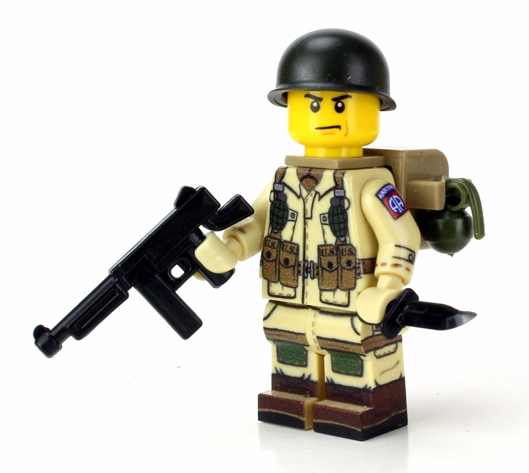 WW2 Army 101st Airborne Paratrooper made w/ LEGO® Minifigure