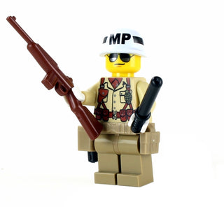 WWII US Military Police Custom Minifigure Custom minifigure Battle Brick   