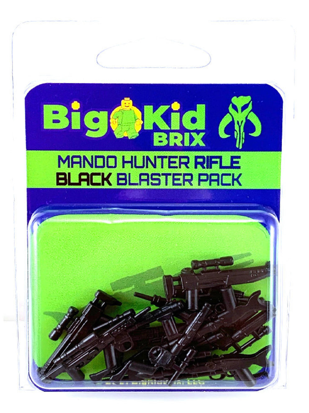 Mando Hunter Rifle Black Blaster Pack Custom, Accessory BigKidBrix   