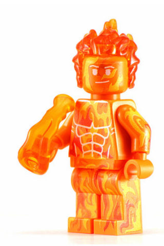 Human Torch Fantastic Four Custom Printed Minifigure Custom minifigure BigKidBrix   