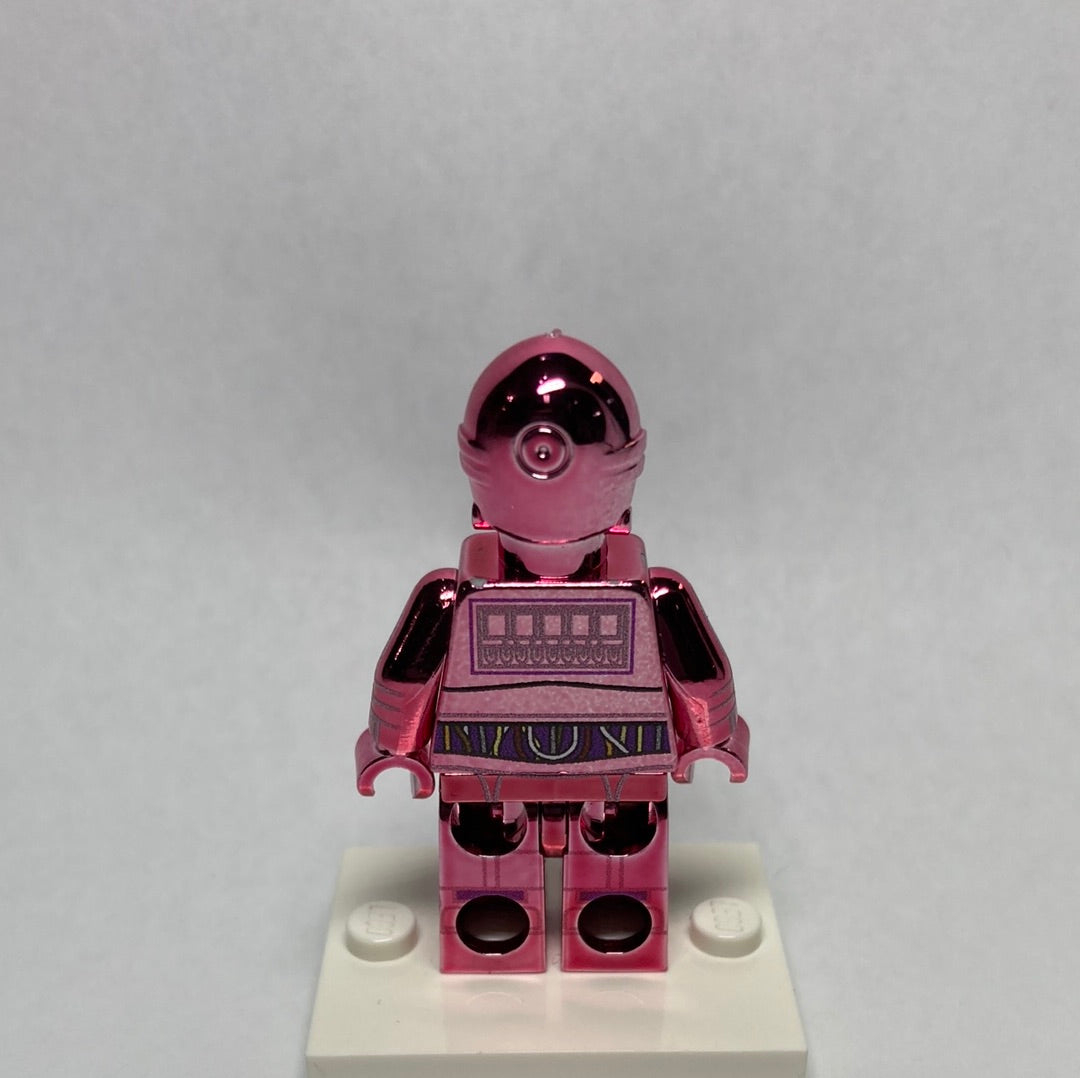 Protocol Droid Limited Edition Chrome Pink Custom Printed & Inspired Lego Star Wars Minifigure Custom minifigure BigKidBrix   