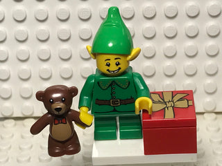 Holiday Elf, col11-7 Minifigure LEGO® Complete with stand and accessories  