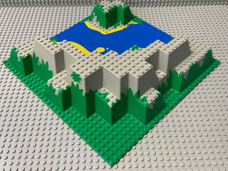 32x32 Raised Baseplate Canyon w/ Blue & Yellow Stream Pattern 6024px2 LEGO® Part LEGO®   