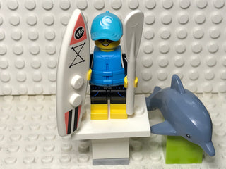 Paddle Surfer, col21-1 Minifigure LEGO® Complete with stand and accessories  