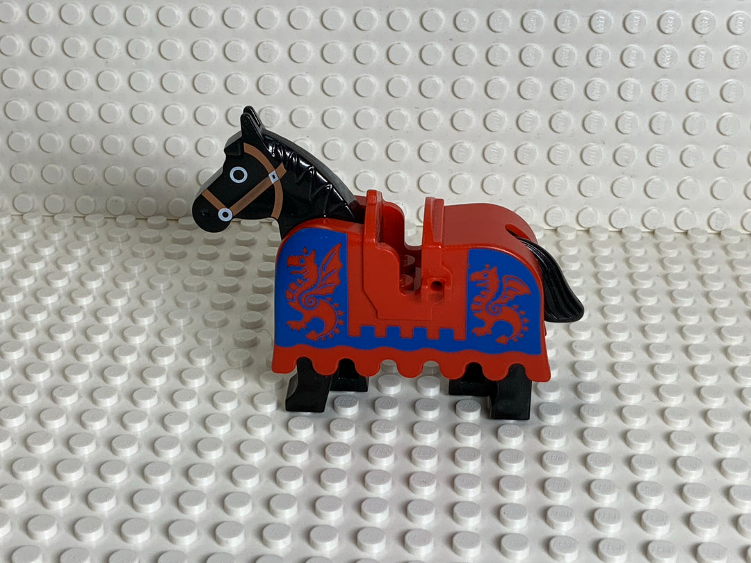 LEGO® Horse Barding, Armor Red & Blue w/ Dragons LEGO® Animals LEGO®   