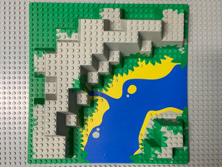 32x32 Raised Baseplate Canyon w/ Blue & Yellow Stream Pattern 6024px2 LEGO® Part LEGO®   