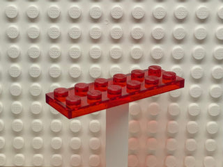 2x6 Plate, Lego® Part Number 3795 Trans-Red Part LEGO®   