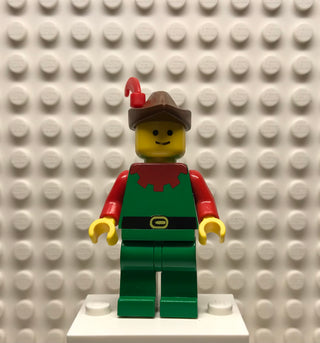 Forestman, Red, Brown Hat, Red Feather, cas139 Minifigure LEGO®   