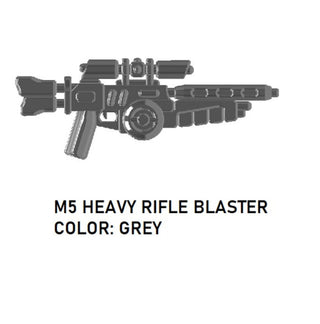 Custom Star Wars M5 Heavy Blaster For LEGO Minifigures. Custom, Accessory BigKidBrix Grey  