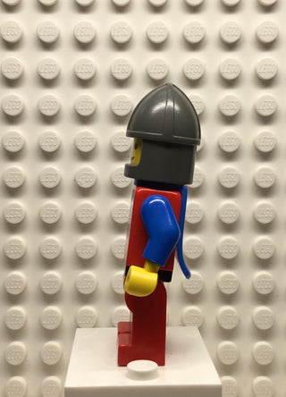 Crusader-Lion, Red Legs with Black Hips, Dark Gray Chin-Guard, Blue Plastic Cape, cas289 Minifigure LEGO®   