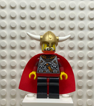 Viking Warrior 5b, Viking King - Red Cape, vik011 Minifigure LEGO®   