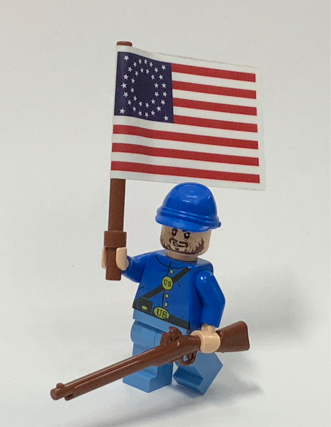 Civil War Custom LEGO® Minifigure, Blue Custom minifigure Atlanta Brick Co   