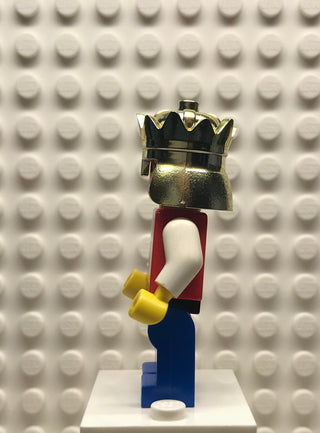 Royal Knights, King, Chrome Gold Crown, Lion Crest, Black Hips, Blue Legs, cas552 Minifigure LEGO®   