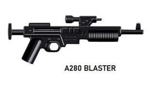 Custom Star Wars A280 Blaster For LEGO Minifigures. Custom, Accessory BigKidBrix Black  