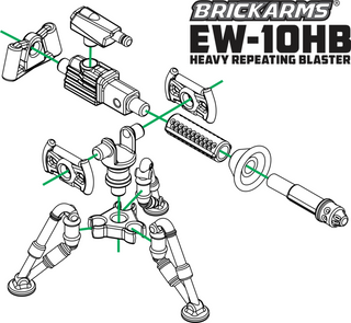 BRICKARMS EW-10HB Heavy Repeating Blaster Custom Weapon Brickarms   