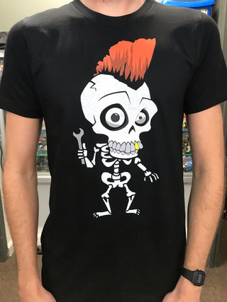 Crankshaft Skeleton w/Mohawk Premium T-shirt T-Shirt Atlanta Brick Co   