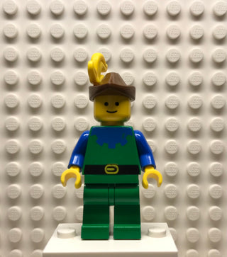 Forestman, Blue, Brown Hat, Yellow 3-Feather Plume, cas136 Minifigure LEGO®   