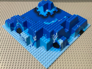 32x32 Raised Baseplate Canyon w/ Blue Underwater Pattern 6024px1 LEGO® Part LEGO®   