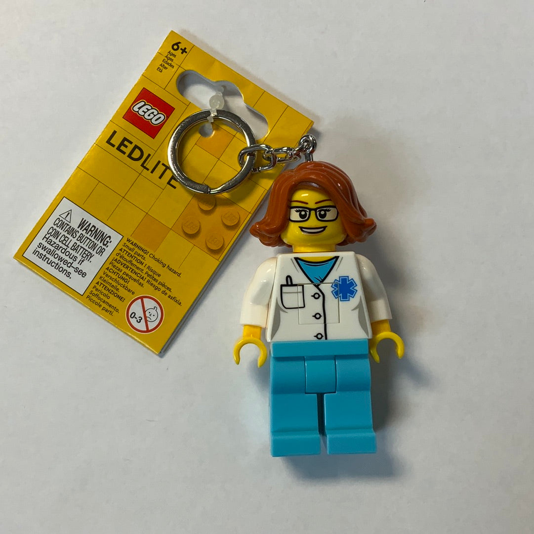 Female (Glasses) Nurse Keychain LED Light