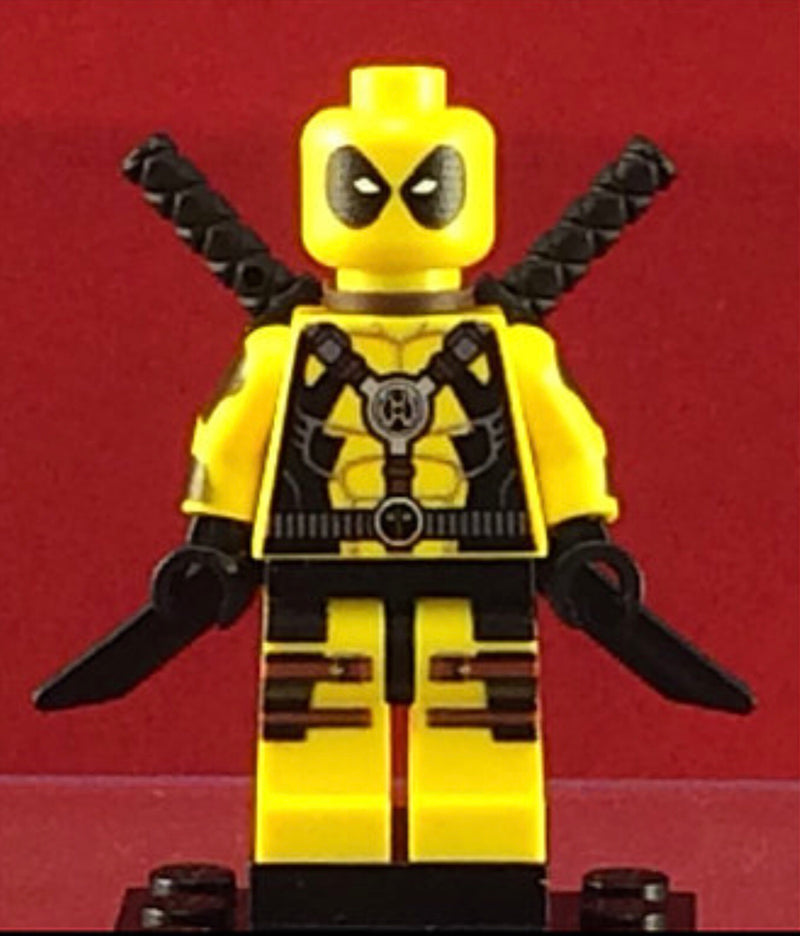 Deadpool Yellow Outfit Marvel Custom Printed Minifigure