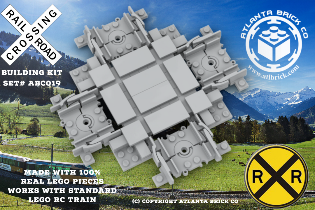 Train Crossover Track Building Kit #ABC019 ABC Building Kit Atlanta Brick Co   